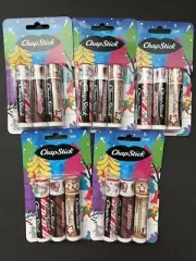 5x Chapstick Holiday 3 Pk Lip Balm Candy Cane Sugar Cookie Cocoa .15 Oz