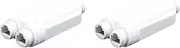 Justivana 2X 2 Port POE Repeater IP66 10/100Mbps 1 to 2 PoE Extender with IEEE802.3Af/at 48V Outdoor for POE Switch Camera