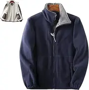 [Generic] 360-Degree Ultra-Warm Sherpa Jacket, Fleece Lined Hoodies for Men, Men's Double-LayerZip Polar Fleece Lining Jackets