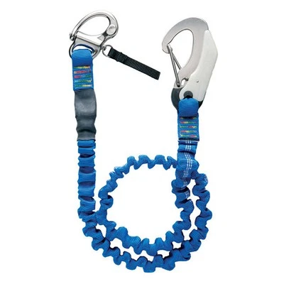 Releasable Elastic Tether 2 Hooks Sailing Onboard Safety Line Stainless 2 Meters