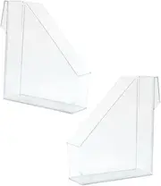 Tofficu 1Set Transparent Desktop File Organizers Bookshelves for Office Storage for Books Magazines Documents Tidy Up Your Workspace