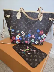 louis vuitton Tote Bag LV TM Neverfull MM Canvas Takashi Murakami bg16340