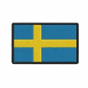 Sweden Flag Embroidered Applique Iron-On or Hook & Loop Patch Explorer