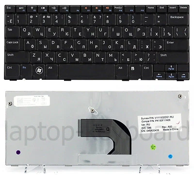 NEW Genuine Russian keyboard DELL INSPIRON Mini 1012 1018 /DE196-RUS