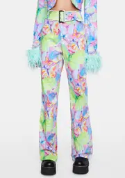 [Elsie & Fred] Metamorphosis Belted Bootcut Butterfly Jeans