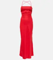 [Faithfull] Faithfull Garcia linen maxi dress AU 14 red