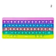 Keyboard Push Bubble Fidget Sensory Toys Rainbow Popping Silicone Game Toy