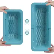 Extendable Over The Sink Strainer Collapsible Colander Basket for Kitchen