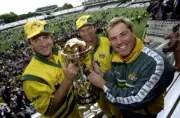Mark Waugh Steve Waugh And Shane Warne World Cup 1999 CRICKET PHOTO
