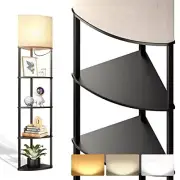 Corner lamp 5-Tier Shelf Floor Lamp Display with 3 Color 70Inch (5-tier) Black