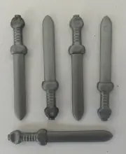 Playmobil Weapons 5 x Short Silver Swords Samurai/Knights/Roman/Pirates New