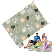 Picnic Mat - Outdoor Blanket Waterproof | Picnic Blankets Waterproof Foldable | 83x59 Inch Lightweight Sandproof Compact Picnic Mat for Beach, Outdoors, Fishing, Hiking, Trip, Camping, Travel