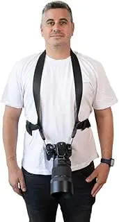 [Camstrap] Explorer – Ultra-Light Hands-Free Camera and Binocular Strap Compatible with Canon, Nikon, Sony and DSLR SLR Cameras-Black, Ideal for Travel, Hiking, Walking, and Outdoor Sports, Black