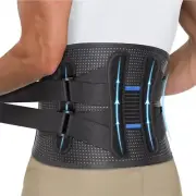 Fit Geno Back Brace Support for Lower Back Pain Designed for Women & Men Size XL