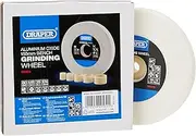 Draper Tools Aluminium Oxide Bench Grinding Wheel, 150 mm Diameter x 20 mm Width, 80 Grit, White