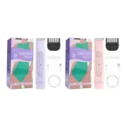 Ladies Rechargeable Duals Shaver Waterproof Trimmer for Bikini Underarms