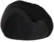 HHCTEBEC Stuffed Animal Storage Bean Bag Cover (No Filler) Soft Fluffy Washable Bean Bag Lazy Sofa Bed Cover for Living Room Bedroom Dorm Office,A-130cm