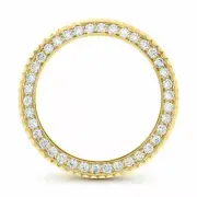 40MM 3CT Bead Set Diamond Bezel 18KY For Rolex Submariner, GMT Master 2 Ridge