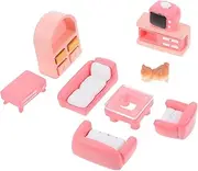 Dollhouse Mini Storage Cabinet DIY Miniature Furniture Set Sofa Tv Cabinet and Kitchen for Micro Landscape Decor for Fairy Garden