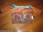 Volcom Juniors Womens 1/2 sleeve XS short top Aqua Combo shirt Cheetah NWT *^