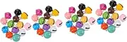 Happyyami 40Pcs Mixed Color Decorative Dog and Cat Bells Multi Function Craft Bells for DIY Accessories Adorable Pet Collar Charms for Festive Decorations and Home Crafting