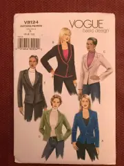 Vintage Out of Print Vogue Sewing Pattern 8124 Sz 6-10 Misses' Jacket New