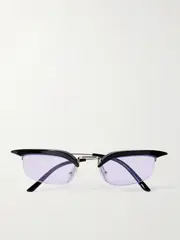 [Prada Eyewear] Prada Eyewear - D-frame Acetate And Silver-tone Sunglasses - Black - One size One size Black