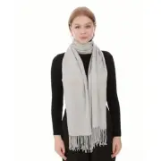 Pashmina Shawls And Wraps For Women - Pashmina Shawl For Brida Light Grey