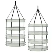 iPower 2-Pack 2ft 4Layer Mesh Herb Rack Collapsible Hanging Dry Net Foldable