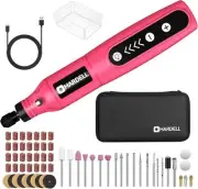HARDELL Mini Cordless Rotary Tool, 5-Speed 3.7V Rechargeable Kit With 61 USB For
