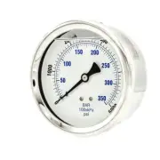 Liquid Filled Back Mount Pressure Gauge with 4" Dial, 0-5000 PSI, 1/4" Male NPT