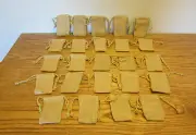 24 BURLAP JUTE SACKS WITH DRAWSTRINGS 3" BY 5" WEDDING PARTY FAVOR BAGS GIFT BAG