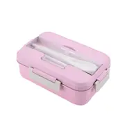 2Pcs Tableware Lunch Box Picnic Bento 3-compartment Meal Storage Lunch Food Container Storage Case With Cutlery For Kids Adult