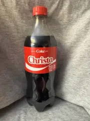 Share a Coke with Christa 2025 Personalized Gift Coca~Cola Bottle 20oz Chris
