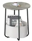 Small Side Table, Oval End Table, Night Stand, Bedside Table, Sofa 1 Greige