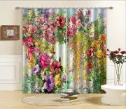 3D Flowers 332 Blockout Photo Curtain Printing Curtains Drapes Fabric Window AU