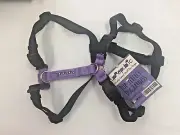 NEW PUP-REPUBLIC PUP-PERFECT DOG Strap HARNESS Medium Purple Double D Rings