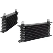 Proflow Oil Cooler Ultra Pro Aluminium Black 10-Row 340mm x 135mm x 50mm Female AN10 lnlet/Outlet