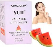 YUII Dew Drops Glow Essence Glow Serum Primer Watermelon，Niacinamide Hyaluronic Acid Moisturize Serum (Japanese Recipe)
