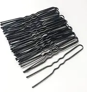 RN BEAUTY 200 Count Bobby Pins With Tin Case 2.4inch/6cm Safe Rounder Tips Stainless Steel Strong Grip Hairpins Bob Pins Bulk Hairstyles Bun Clips Hair Styling Pins Black Tipped (U Shaped 6cm)