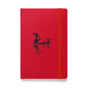 The Endless Summer Surf Film Subtle Silhouette Red Hardcover Notebook Journal