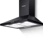 Devanti Range Hood Rangehood 600mm 60cm Kitchen Canopy LED Light Black