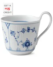 Royal Copenhagen Blue Fluted Plain High Handle Mug with $15 Credit