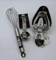 Shaped Measuring spoons with whisk wisk
