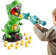 [MSKOLER] Movable Dinosaur Shooting Toys for Kids 3 4 5 6 7+ Years, Tyrannosaurus Target with Water Mist Spray and Pterosaur Air Pump Foam Blaster