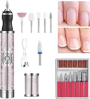 Manicure Drill - Portable Nail Drill Set | Professional, USB Rechargeable Manicure Accessories, Pedicure Tool for Gel Polish & Acrylic Nails Removal