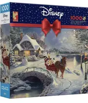 thomas kinkade disney winter Sleigh Puzzle