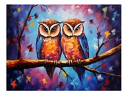 Two Owls Canvas Print
