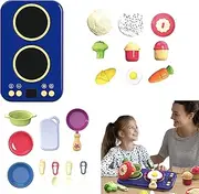 Play Food Sets for Kids Kitchen,Sound and Light Play Kitchen Cookware - Interactive Learning Toy Cartoon Kids Boys Girls Pretending Game Birthday Toy for Nursery Kindergarten