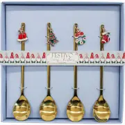 LVD Christmas Charm Teaspoon Home/Kitchen/Table Display Decor 17x17cm Gold
